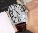 FM-Franck Muller Platinum Rotor SS Copy Watch - Brilliant-cut diamond paved face
